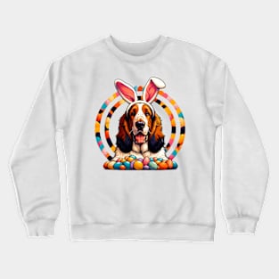 Grand Basset Griffon Vendeen Celebrates Easter Joyfully Crewneck Sweatshirt